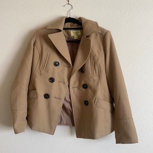 Tan short pea coat